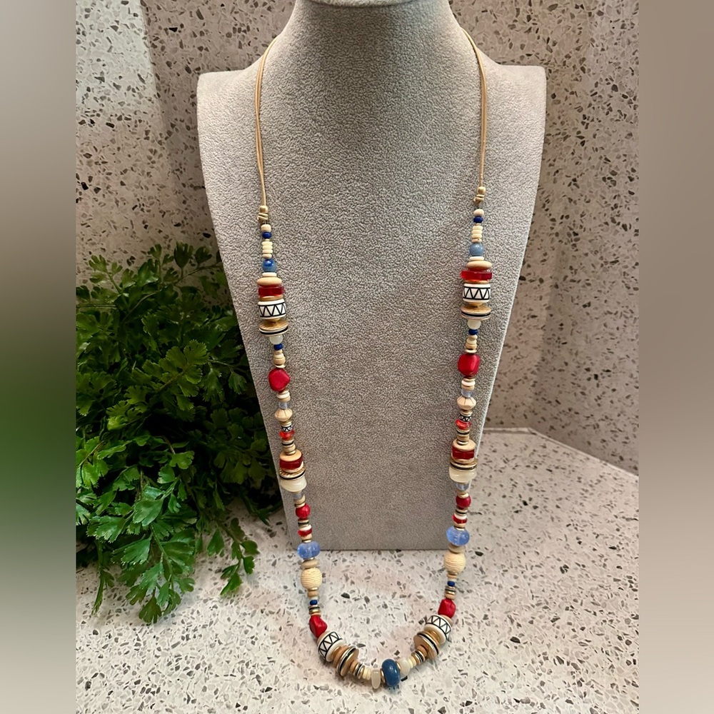 CHICO’S long multi color bead necklace - Picture 5 of 7